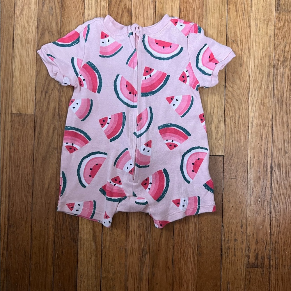 Old Navy 0/3M Watermelon Print Baby Romper